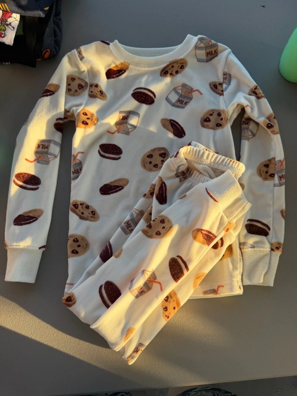 Carter's Cream Cookie & Milk Pajama Set